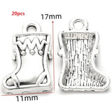 10-30pcs Christmas style charm snowman Santa Claus Gift box for Earring necklace Pendants DIY Handmade Craft Jewelry Making