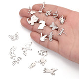 5pcs stainless steel dolphin butterfly/spider Charms Animal Pendants DIY Handmade Necklace Bracelet Earrings Jewelry Making W418