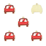 10-Piece Red Valentine's Day Enamel Charm Bracelet, Earrings, Metal Keychain Pendant Jewelry Accessories Set W577