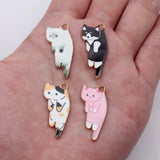10pcs 30x14mm 4 Colors Cute Cat Charms For DIY Jewelry Making