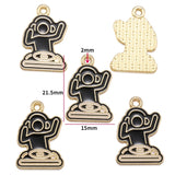 10pcs Vintage Enamel Cup Phonograph Bicycle Charms For Jewelry Making Handmade DIY Necklaces Pendants Bracelets Accessories W404