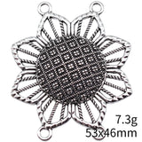 10pcs 53x46mm Antique Silver Color 4 Hole Body Chain Waist Chain Connector For DIY Jewelry Making Jewelry Findings