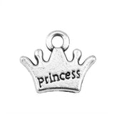 20pcs 11x13mm 2 Colors Antique Bronze Color Antique Silver Color Princess Crown Charms For DIY Jewelry Making
