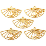 5pcs 5 Color Charms Fan 40x24mm Pendants Antique necklace Jewelry Making DIY Handmade Craft