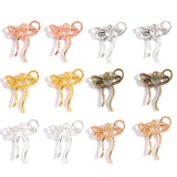 20pcs 6 colors alloy bow Charm Hollow Pendant For DIY Necklace Bracelet Earrings Jewelry Crafts Making Accessories 22*17mm N186