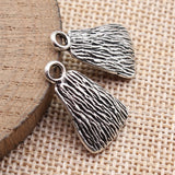 5pcs 23x14mm/26x17mm/27x14mm Antique Silver Color Irregular Geometric Textured Charms For DIY Jewelry Making