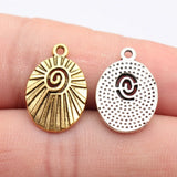 20pcs 20x13mm 2 Colors Antique Silver Color Antique Gold Color Radial Swill Charms For DIY Jewelry Making