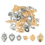 5pcs 2 colour Heart shaped Cross Charms Halloween Charms DIY Handmade Necklace Bracelet Earrings Jewelry Accessories W273