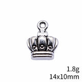 10pcs 14x10mm 2 Colors Antique Bronze Color Antique Silver Color Crown Charms For DIY Jewelry Making