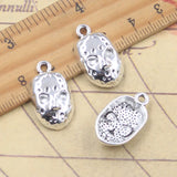 10 Uds. De dijes, máscara para fiesta de baile, máscara de mascarada, 23x13x5mm, fabricación de colgantes de Color plata antigua, joyería tibetana hecha a mano DIY