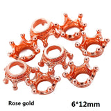 20pcs 8 colors Alloy Loose Spacer Beads Gold Silver Crown Beads for Jewelry Making DIY Bracelet Handmade Accessories 7x10 mm