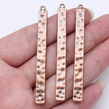 10pcs 63x6mm 4 Colors Hammer Pattern Long Wind Chime Charms Accessories