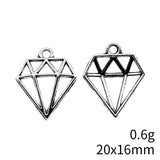 20pcs 20x16mm 3 Colors Antique Bronze Color Antique Silver Color Gold Color Hollow Crystal-Shaped Charms