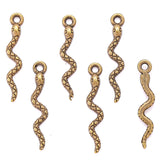 40pcs 7 Colors snake Charms For Bracelets Necklace Pendant DIY Handmade Jewelry Making accessories 4*23mm D9346