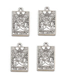 20 Styles Retro silver Style Witch Divination Tarot Card Tag Pendant DIY Charms Necklace Bracelet Jewelry Making 23*14mm J502