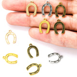 40pcs 5 Color Horseshoe Charm Alloy Metal For Keychain earring Pendants DIY Handmade Jewelry Accessories Making 11*15.5mm D9343