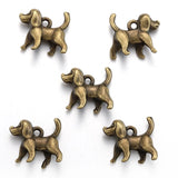 10pcs 6 Colors Small Dog Charms For Bracelets Necklace Pendant DIY Handmade Jewelry Making accessories 14*16mm D9348