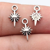 40pcs 14x8mm 2 Colors Antique Silver Color Gold Color Star Charms For DIY Jewelry Making