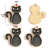 10pcs 17 styles animal Enamel Alloy cat Charm Earring Pendant DIY Keychain Necklace Jewelry Accessories W478