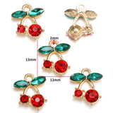 5pcs 20style Red Black Cherry Acrylic Stereo Oil Enamel DIY Charms for Bag Earring Necklace Jewelry Making Handmade Pendant W428