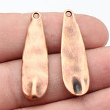 10pcs 36x11mm 3 Colors Antique Bronze Color Antique Copper Color Antique Gold Color Hammered Teardrop Pendant