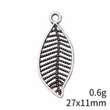 40pcs 27x11mm 2 Colors Antique Bronze Color Antique Silver Color Leaves Charms For DIY Jewelry Making