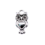 20pcs 17x9mm 2 Colors Antique Bronze Color Antique Silver Color Owl Charms For DIY Jewelry Making
