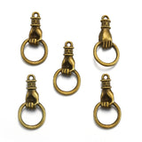 10pcs 5 Color Zinc Alloy Charms Grip Hoops Hand Charms Pendant For Jewelry Making DIY Jewelry Findings 13x27mm J497