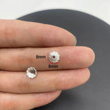 20-40pcs silver Alloy Flower Holder Partition Bead Cap Bead Holder Cap DIY Step Shaking Hairpin Hairpin Crown Accessories V149