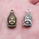 20pcs 16x8mm 2 Colors Antique Bronze Color Antique Silver Color Double Sided Buddha Charms For DIY Jewelry Making
