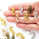 10pcs 6 Color Hippocampus Charms Alloy Metal For earring animal Pendants DIY Handmade Jewelry Accessories Making 22*14mm D7151