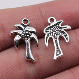 10pcs 13x20mm 2 Colors Antique Bronze Color Antique Silver Color Coconut Tree Charms For DIY Jewelry Making
