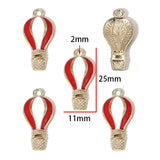 10PCS Alloy Drip-Style Hot Air Balloon Pendants DIY Necklace Earrings Jewelry Accessories Keychains Bag Charms Jewelry Making