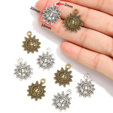 25pcs Antique sun Charms Metal Pendants for Necklace Bracelet Jewelry Making Jewelry Handmade Crafts 20*16mm L203