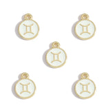 12 PCS 13x10mm 12 Constellation Charms Pendant Enamel Charms Bracelet For Jewelry Making Handmade Craft Accessories W539