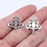 20pcs 20x21mm Antique Silver Color Earring Connector Pendant For DIY Jewelry Making Handmade Jewelry Craft Findings
