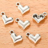 20pcs 5 Color Exquisite heart shaped Charm for Necklace Keyring Pendant  DIY Handmade Jewelry Accessories 14*10mm A137