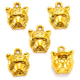 20 pcs 5 colors Tiger Charms Antique Pendants for Jewelry Making Necklace Bracelet Accessories Findings 15*12mm D9265