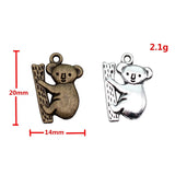 10pcs 20x14mm 2 Colors Antique Bronze Color Antique Silver Color Koala Charms For DIY Jewelry Making