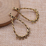 10pcs 43x25mm 3 Colors Twisted Drop Earring Connector Pendant For DIY Jewelry Making Handmade Jewelry Craft Findings
