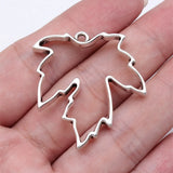 10pcs 37x35x5mm 2 Colors Hollow Geometric Glue Frame Series Leaf-Shaped Border Frame For DIY Jewelry Making Findings