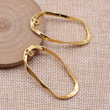 10pcs 49x26mm 2 Colors Oval Hoop Twisted Earring Connector Accessory For DIY Jewelry Making Handmade Jewelry Findings