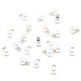 20Pcs 2colour Imitation Pearl Drop Pendant  Friendly Highlight ABS DIY Earrings Crafts Zipper DIY Making Findings Z1