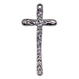 10pcs 47x21mm 2 Colors Antique Silver Color Antique Copper Color Hammered Cross Pendant For DIY Jewelry Making