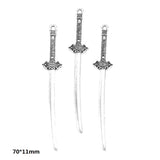 11-20pcs Mixed Styles Antique Knight Sword Anime weapon Charm for Jewelry Making DIY Handmade Weapons Personality Necklace U088
