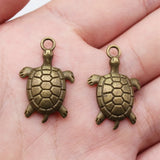 20pcs 27x17mm 2 Colors Antique Bronze Color Antique Silver Color Turtle Charms For DIY Jewelry Making