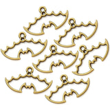 30pcs Zinc alloy 6 colors Filigree Stamping Pendants bat Hollow Metal Charms DIY Necklace earrings Jewelry Accessories 24mmx14mm