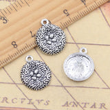 Colgantes de Color plata tibetana para hacer joyas, abalorios de piezas, huevos de Nido de Pájaro, 18x15mm, fabricación de joyas antiguas, artesanía hecha a mano DIY, 10 unidades