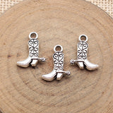 20pcs 16x12mm 3 Colors Antique Bronze Color Antique Silver Color Antique Gold Color Cowboy Boot Charms