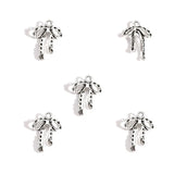20pcs 6 colors alloy bow Charm Hollow Pendant For DIY Necklace Bracelet Earrings Jewelry Crafts Making Accessories 19*13mm N182